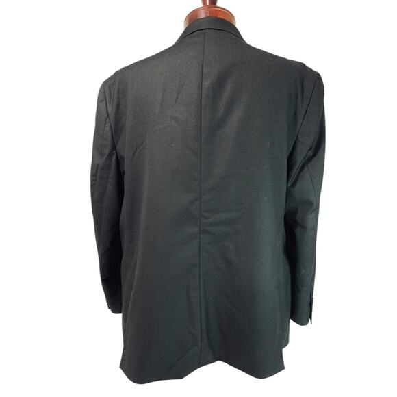 48R Lineage Mens Black Suit Coat Jacket Single Breasted - Picture 4 of 9